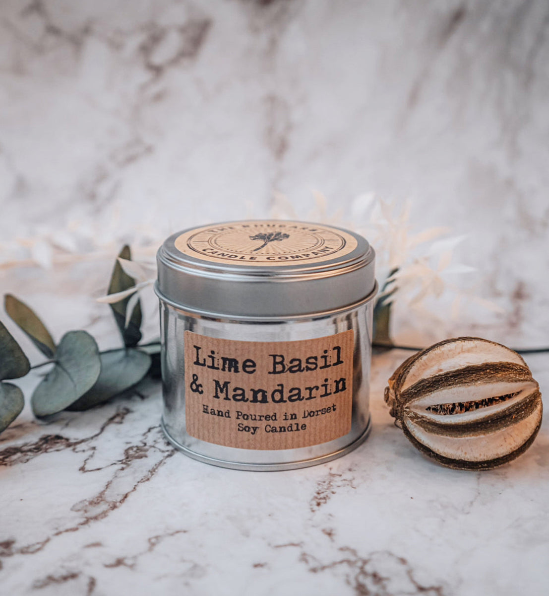 Lime Basil & Mandarin The Rhubarb Candle Company