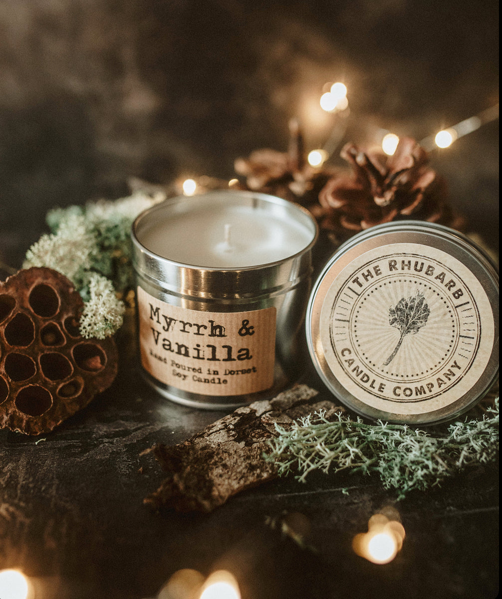 Myrrh & Vanilla The Rhubarb Candle Company