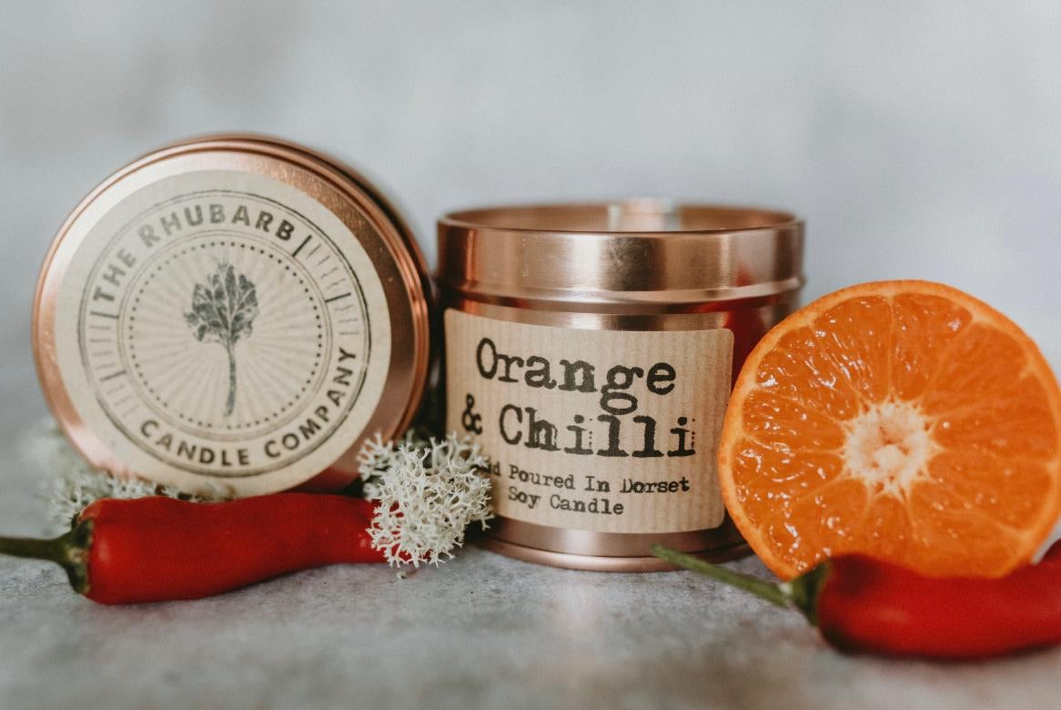 Orange & Chilli The Rhubarb Candle Company